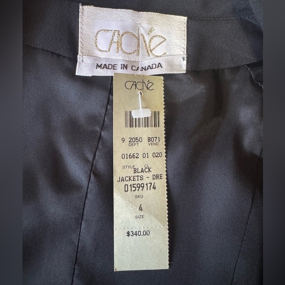 Caché Annie Reva Black Corset Jacket + Skirt Size 4 Steampunk Gothic Victorian - Picture 11 of 13